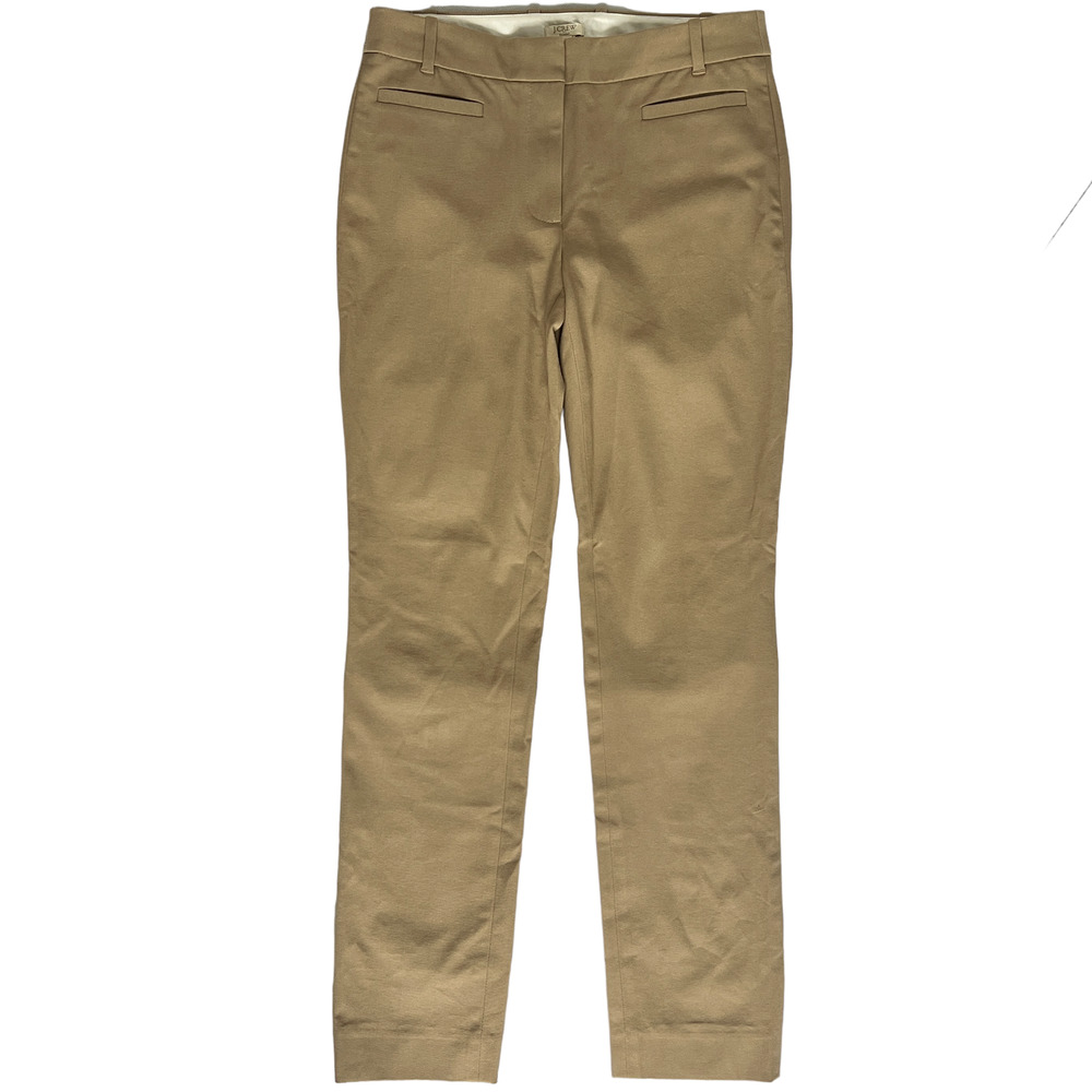 J.Crew Stretch Mid Rise Straight Leg Dress Pants Tan 0